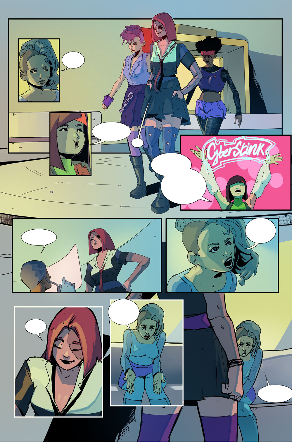 Cyberpink® graphic novel page