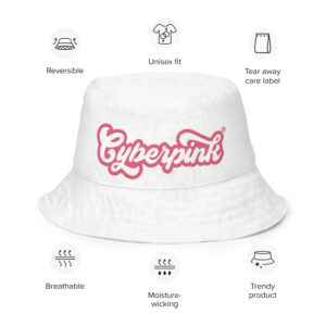 CYBERPINK® 2-IN-1 REVERSIBLE & RAD (RAD-VERSIBLE?) OUTLINE-LOGO BUCKET HAT - Image 9